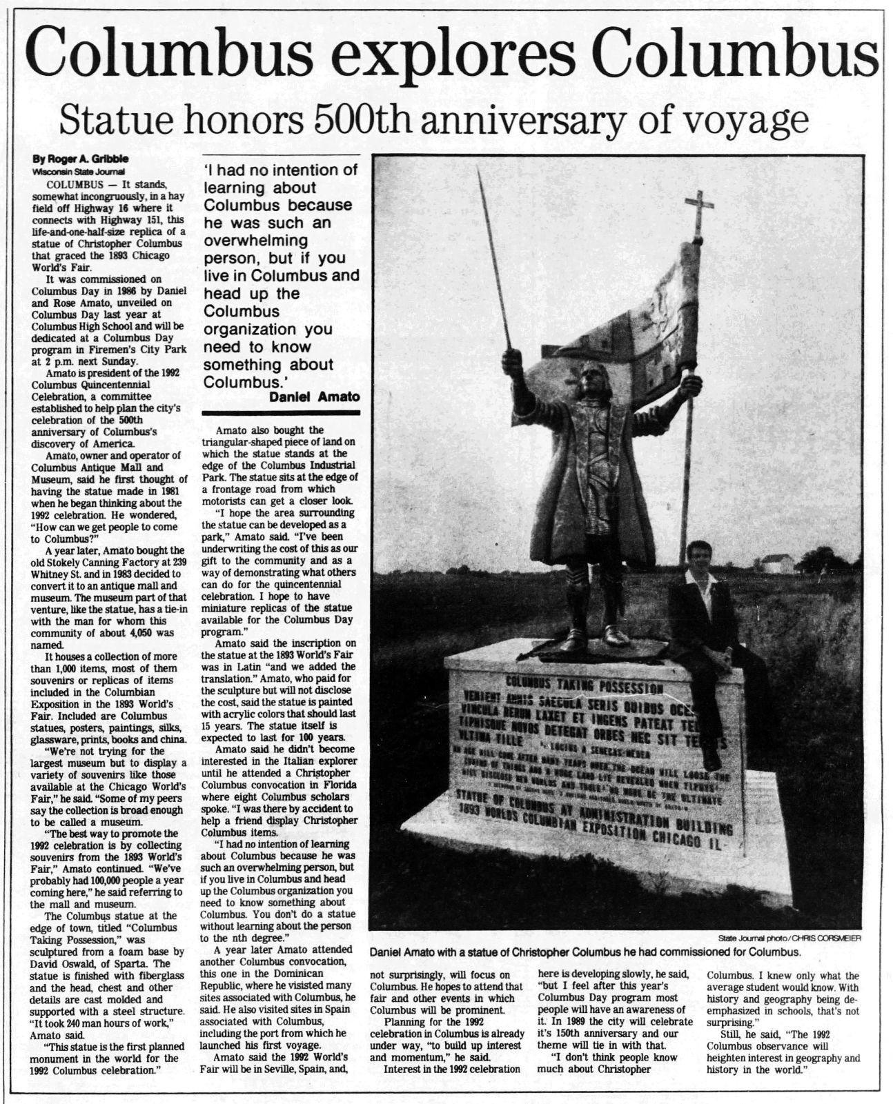 Columbus statue